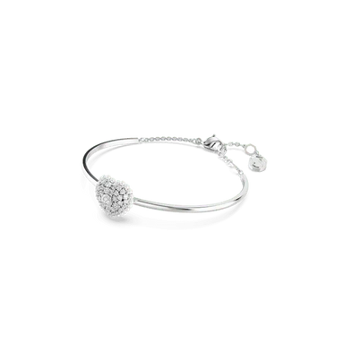Swarovski Idyllia Bangle Heart White Rhodium Plated - Bluestreak Crystals
