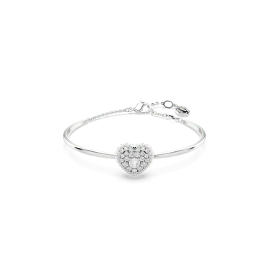 Swarovski Idyllia Bangle Heart White Rhodium Plated - Bluestreak Crystals