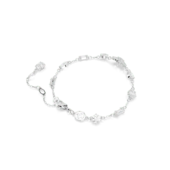 Swarovski Idyllia Bracelet Mixed Cuts Snowflake White Rhodium Plated - Bluestreak Crystals