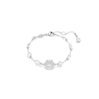Swarovski Idyllia Bracelet Mixed Cuts Snowflake White Rhodium Plated - Bluestreak Crystals