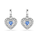 Swarovski Idyllia Drop Earrings Heart Blue Rhodium Plated - Bluestreak Crystals