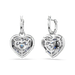 Swarovski Idyllia Drop Earrings Heart Blue Rhodium Plated - Bluestreak Crystals