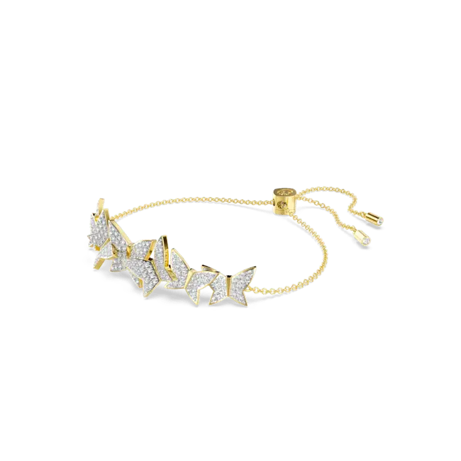 Swarovski Idyllia Lilia Adjustable Bracelet Butterfly White Gold-Tone Plated - Bluestreak Crystals