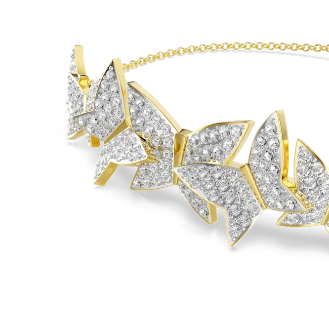 Swarovski Idyllia Lilia Adjustable Bracelet Butterfly White Gold-Tone Plated - Bluestreak Crystals