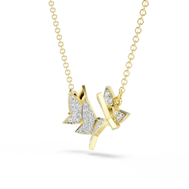 Swarovski Idyllia Lilia Necklace Butterfly White Gold-Tone Plated - Bluestreak Crystals