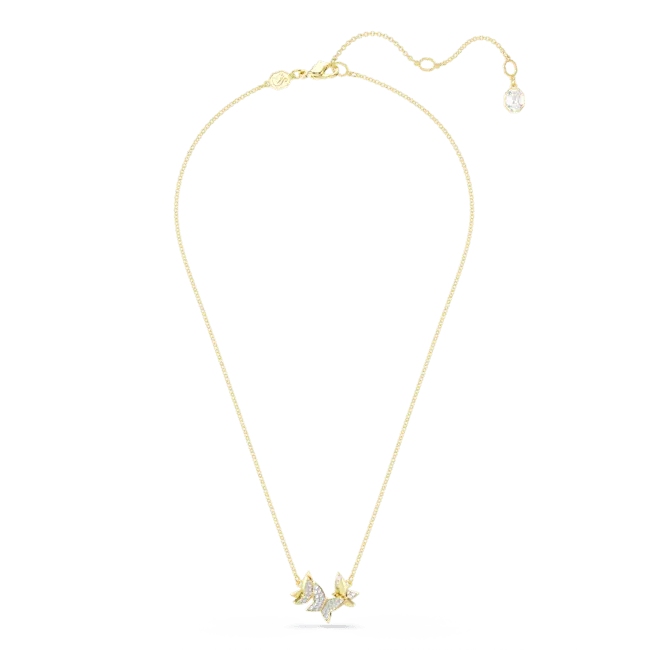 Swarovski Idyllia Lilia Necklace Butterfly White Gold-Tone Plated - Bluestreak Crystals