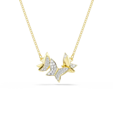 Swarovski Idyllia Lilia Necklace Butterfly White Gold-Tone Plated - Bluestreak Crystals