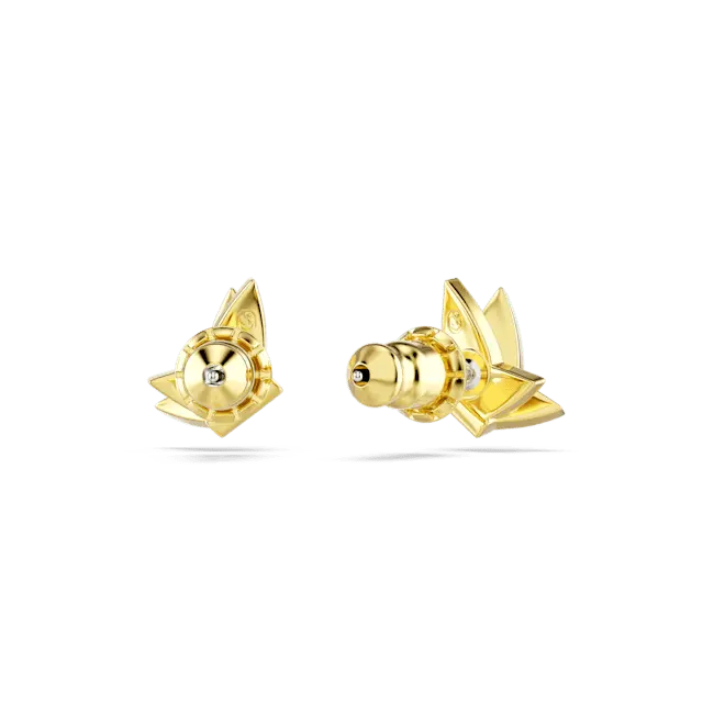 Swarovski Idyllia Lilia Stud Earrings Butterfly White Gold-Tone Plated - Bluestreak Crystals