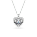 Swarovski Idyllia Pendant Heart Blue Rhodium Plated - Bluestreak Crystals