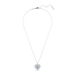 Swarovski Idyllia Pendant Heart Blue Rhodium Plated - Bluestreak Crystals