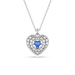 Swarovski Idyllia Pendant Heart Blue Rhodium Plated - Bluestreak Crystals