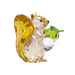 Swarovski Idyllia Squirrel and Acorn - Bluestreak Crystals