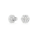 Swarovski Idyllia Stud Earrings Mixed Cuts Snowflake White Rhodium Plated - Bluestreak Crystals