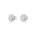 Swarovski Idyllia Stud Earrings Mixed Cuts Snowflake White Rhodium Plated - Bluestreak Crystals