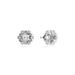 Swarovski Idyllia Stud Earrings Mixed Cuts Snowflake White Rhodium Plated - Bluestreak Crystals