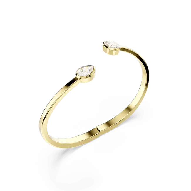 Swarovski Imber Bangle Mixed cuts White Gold-Tone Plated - Bluestreak Crystals