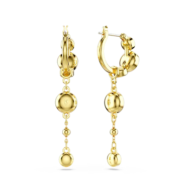 Swarovski Imber Drop Earrings Round Cut White Mixed Metal Finish - Bluestreak Crystals