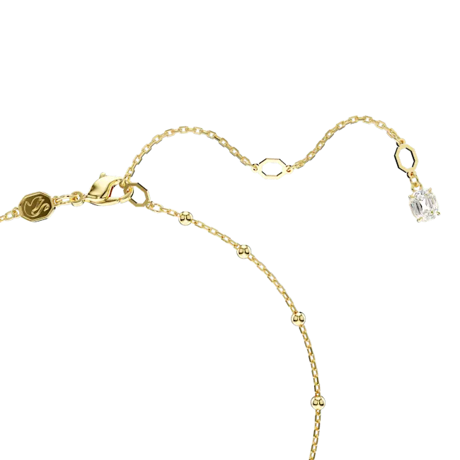 Swarovski Imber Y Necklace Round Cut Scatter White Gold-Tone Plated - Bluestreak Crystals