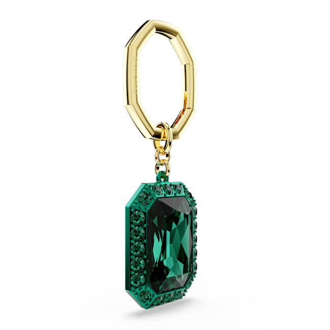 Swarovski Key Ring Octagon Cut Green - Bluestreak Crystals