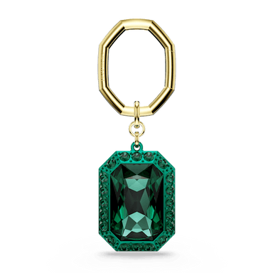 Swarovski Key Ring Octagon Cut Green - Bluestreak Crystals