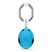 Swarovski Key Ring Oval Cut Blue - Bluestreak Crystals