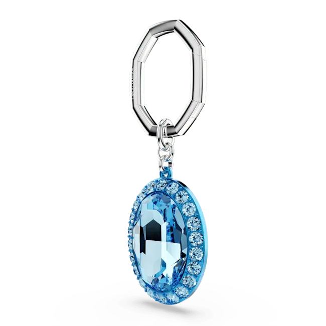 Swarovski Key Ring Oval Cut Blue - Bluestreak Crystals
