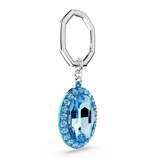 Swarovski Key Ring Oval Cut Blue - Bluestreak Crystals