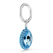 Swarovski Key Ring Oval Cut Blue - Bluestreak Crystals