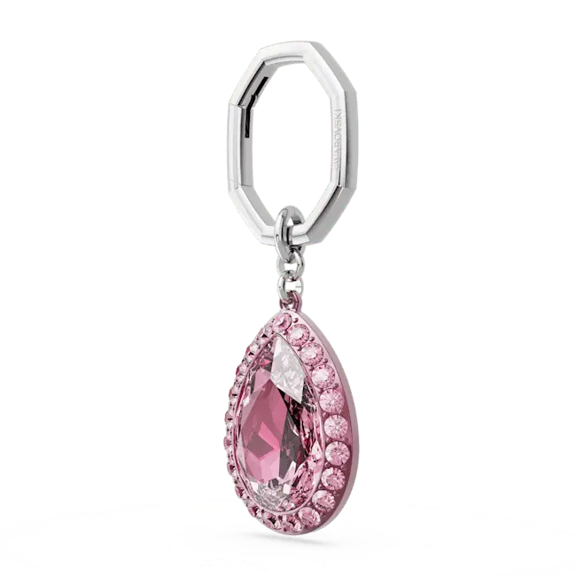 Swarovski Key Ring Pear Cut Pink - Bluestreak Crystals