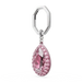 Swarovski Key Ring Pear Cut Pink - Bluestreak Crystals