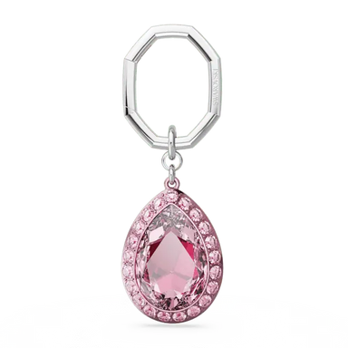 Swarovski Key Ring Pear Cut Pink - Bluestreak Crystals