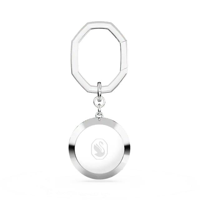 Swarovski Key Ring Round Cut White - Bluestreak Crystals