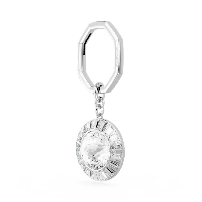 Swarovski Key Ring Round Cut White - Bluestreak Crystals