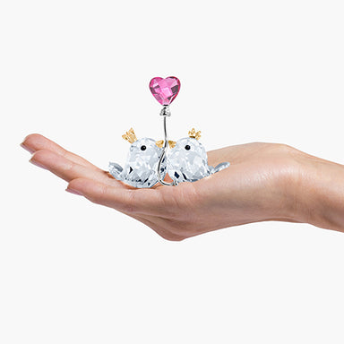 Swarovski Love Birds Pink Heart - Bluestreak Crystals
