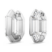 Swarovski Lucent Hoop Earrings Octagon Small White - Bluestreak Crystals