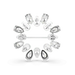 Swarovski Matrix Brooch Pear Cut White Rhodium Plated - Bluestreak Crystals