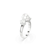 Swarovski Matrix Cocktail Ring Crystal Pearl Round Cut White Rhodium Plated - Bluestreak Crystals