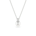 Swarovski Matrix Pendant Crystal Pearl Round Cut White Rhodium Plated - Bluestreak Crystals