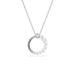 Swarovski Matrix Pendant Crystal Pearl Round Cut White Rhodium Plated - Bluestreak Crystals