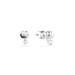 Swarovski Matrix Stud Earrings Crystal Pearl Round Cut White Rhodium Plated - Bluestreak Crystals