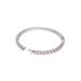 Swarovski Matrix Tennis Bracelet Round Cut Pink Rhodium Plated - Bluestreak Crystals