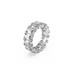 Swarovski Matrix Vittore Ring Rectangular Cut White Rhodium Plated - Bluestreak Crystals