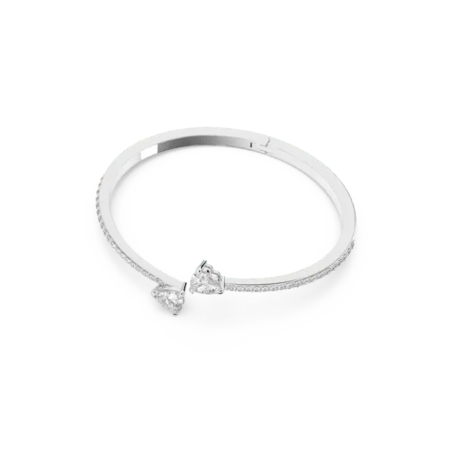 Swarovski Mesmera Bangle Heart White Rhodium Plated - Bluestreak Crystals
