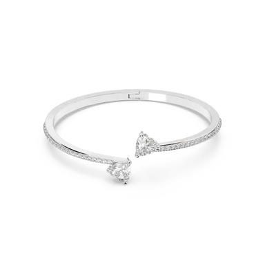 Swarovski Mesmera Bangle Heart White Rhodium Plated - Bluestreak Crystals
