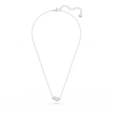 Swarovski Mesmera Necklace Heart White Rhodium Plated - Bluestreak Crystals