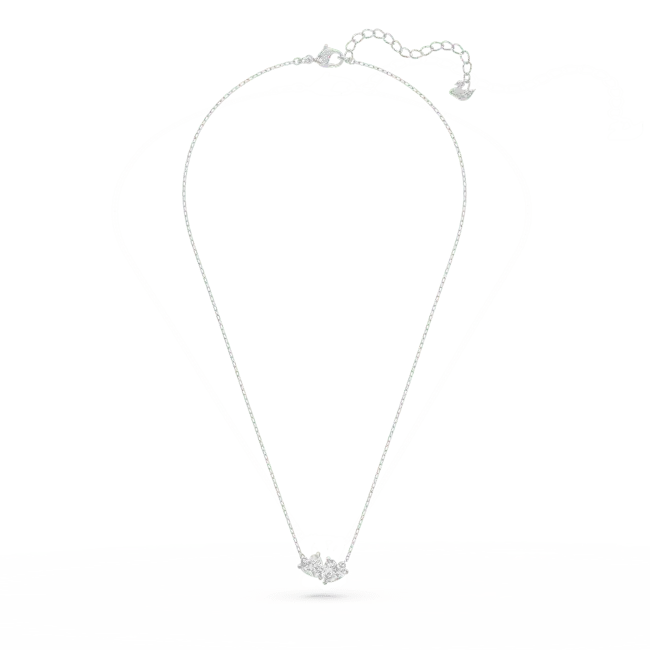 Swarovski Mesmera Necklace Heart White Rhodium Plated - Bluestreak Crystals