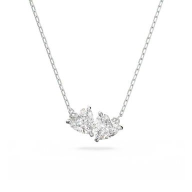 Swarovski Mesmera Necklace Heart White Rhodium Plated - Bluestreak Crystals