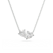 Swarovski Mesmera Necklace Heart White Rhodium Plated - Bluestreak Crystals