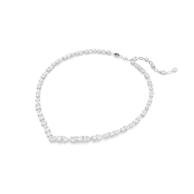 Swarovski Mesmera Necklace Mixed Cuts White Rhodium Plated - Bluestreak Crystals