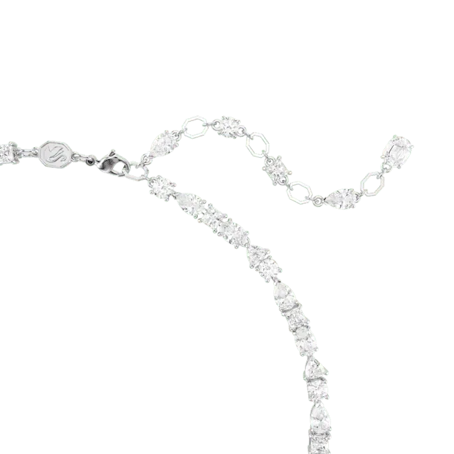 Swarovski Mesmera Necklace Mixed Cuts White Rhodium Plated - Bluestreak Crystals